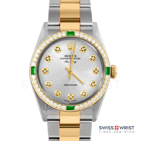 Rolex Air King 34mm | 5500-TT-SLV-DIA-AM-4EMD-OYS