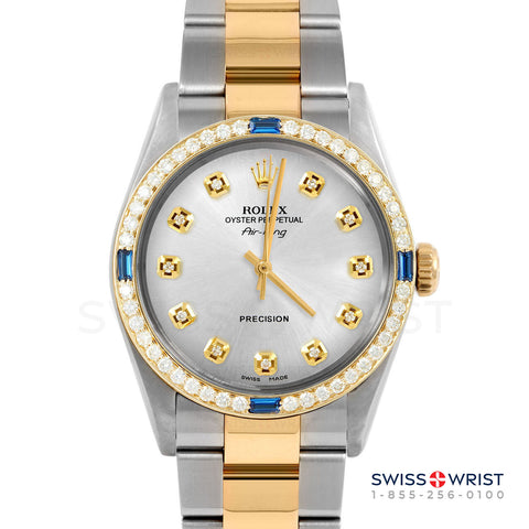 Rolex Air King 34mm | 5500-TT-SLV-DIA-AM-4SPH-OYS