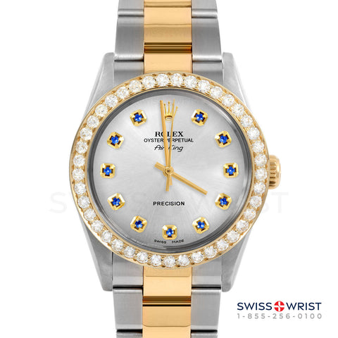Rolex Air King 34mm | 5500-TT-SLV-SPH-AM-2CT-OYS
