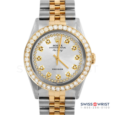 Rolex Air King 34mm | 5500-TT-SLV-STRD-2CT-JBL