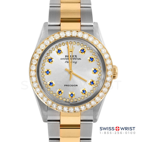 Rolex Air King 34mm | 5500-TT-SLV-STRS-2CT-OYS