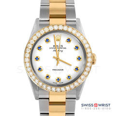 Rolex Air King 34mm | 5500-TT-WHT-SPH-AM-2CT-OYS