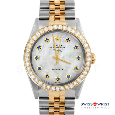 Rolex Air King 34mm | 5500-TT-WMOP-SPH-AM-2CT-JBL