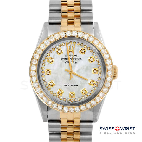 Rolex Air King 34mm | 5500-TT-WMOP-STRD-2CT-JBL