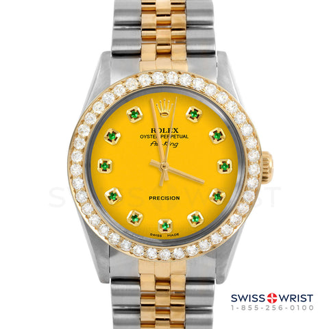 Rolex Air King 34mm | 5500-TT-YLW-EMD-AM-2CT-JBL