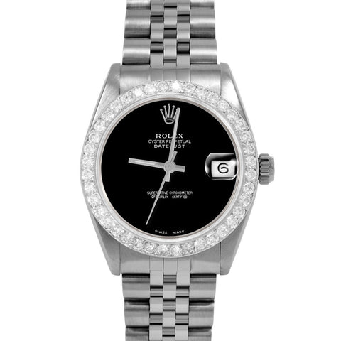 Rolex Datejust 31mm | 6827-SS-BLK-NOHM-2CT-JBL