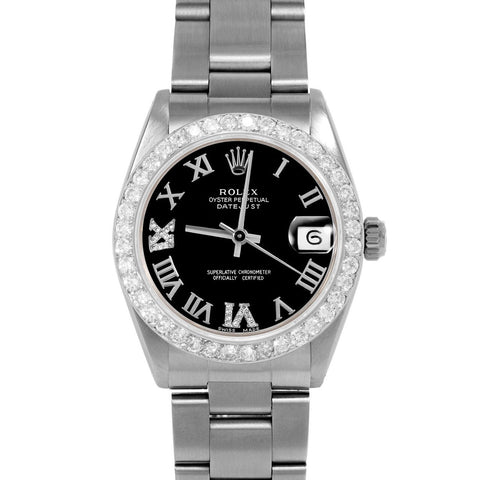 Rolex Datejust 31mm | 6827-SS-BLK-RDR69-2CT-OYS