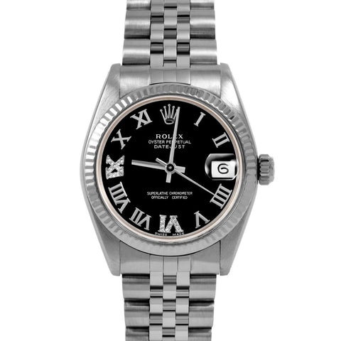 Rolex Datejust 31mm | 6827-SS-BLK-RDR69-FLT-JBL