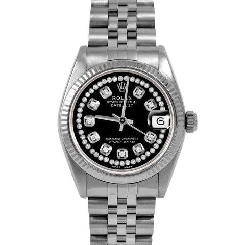 Rolex Datejust 31mm | 6827-SS-BLK-STRD-FLT-JBL
