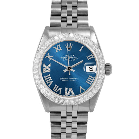 Rolex Datejust 31mm | 6827-SS-BLU-RDR69-2CT-JBL