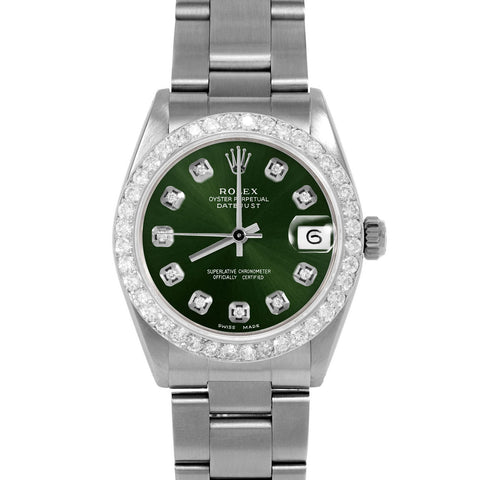 Rolex Datejust 31mm | 6827-SS-GRN-DIA-AM-2CT-OYS