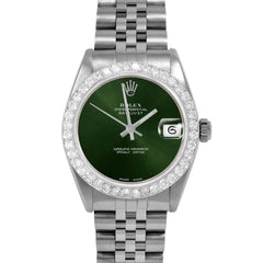 Rolex Datejust 31mm | 6827-SS-GRN-NOHM-2CT-JBL