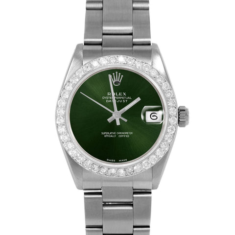 Rolex Datejust 31mm | 6827-SS-GRN-NOHM-2CT-OYS