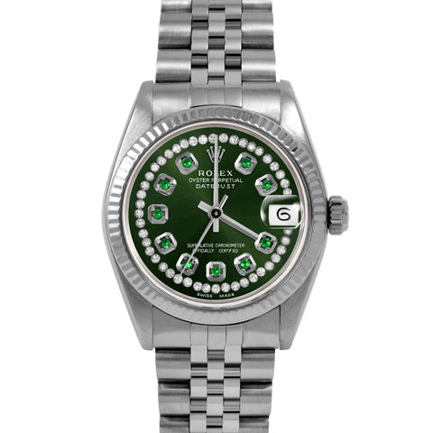 Rolex Datejust 31mm | 6827-SS-GRN-STRE-FLT-JBL