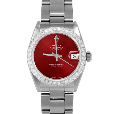 Rolex Datejust 31mm | 6827-SS-RED-NOHM-2CT-OYS