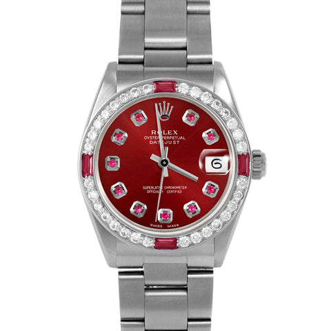 Rolex Datejust 31mm | 6827-SS-RED-RBY-AM-4RBY-OYS