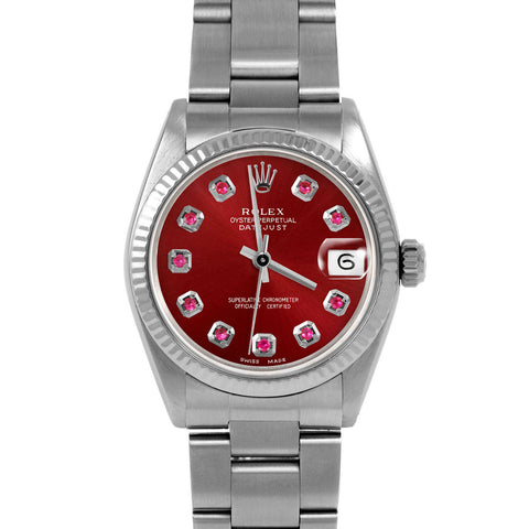Rolex Datejust 31mm | 6827-SS-RED-RBY-AM-FLT-OYS