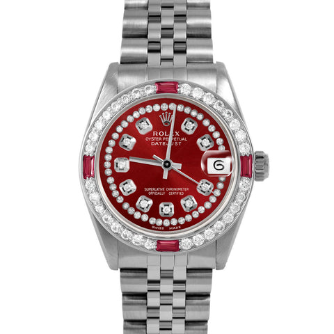 Rolex Datejust 31mm | 6827-SS-RED-STRD-4RBY-JBL