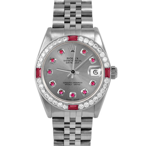 Rolex Datejust 31mm | 6827-SS-SLT-RBY-AM-4RBY-JBL