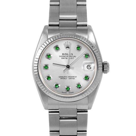 Rolex Datejust 31mm | 6827-SS-SLV-EMD-AM-FLT-OYS