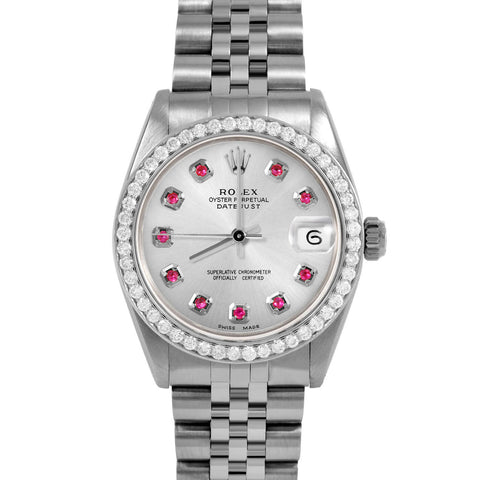 Rolex Datejust 31mm | 6827-SS-SLV-RBY-AM-BDS-JBL