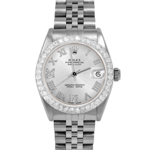 Rolex Datejust 31mm | 6827-SS-SLV-RDR69-2CT-JBL