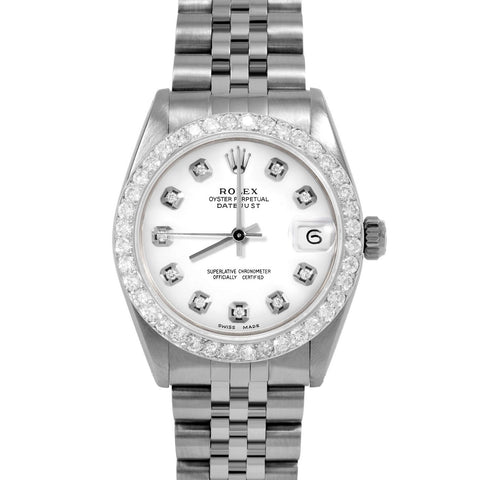 Rolex Datejust 31mm | 6827-SS-WHT-DIA-AM-2CT-JBL