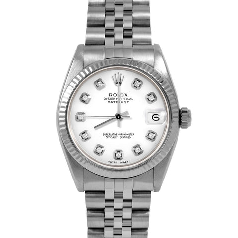 Rolex Datejust 31mm | 6827-SS-WHT-DIA-AM-FLT-JBL