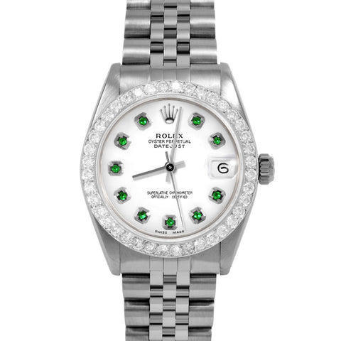 Rolex Datejust 31mm | 6827-SS-WHT-EMD-AM-2CT-JBL