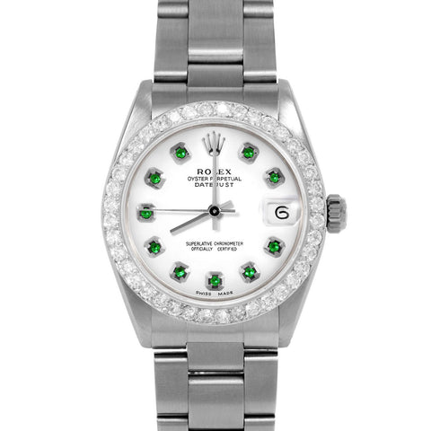 Rolex Datejust 31mm | 6827-SS-WHT-EMD-AM-2CT-OYS