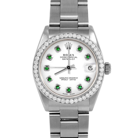 Rolex Datejust 31mm | 6827-SS-WHT-EMD-AM-BDS-OYS