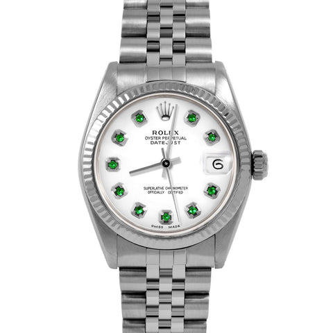 Rolex Datejust 31mm | 6827-SS-WHT-EMD-AM-FLT-JBL