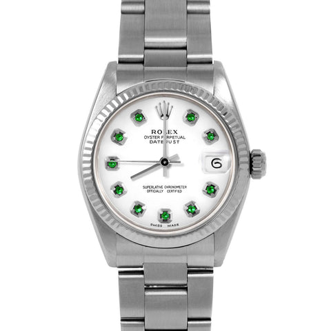 Rolex Datejust 31mm | 6827-SS-WHT-EMD-AM-FLT-OYS