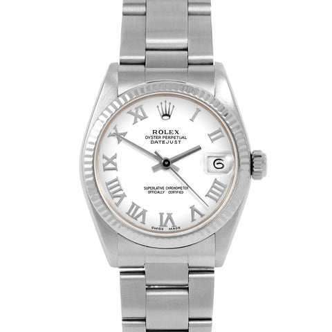 Rolex Datejust 31mm | 6827-SS-WHT-ROM-FLT-OYS