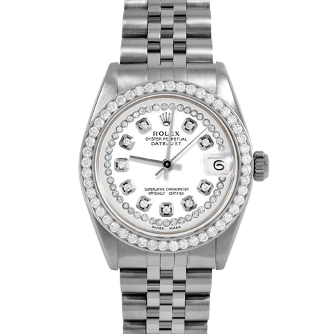 Rolex Datejust 31mm | 6827-SS-WHT-STRD-BDS-JBL