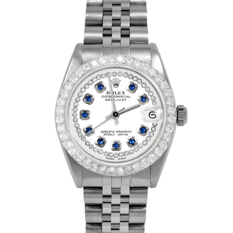 Rolex Datejust 31mm | 6827-SS-WHT-STRS-2CT-JBL