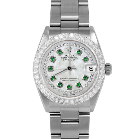 Rolex Datejust 31mm | 6827-SS-WMOP-STRE-2CT-OYS