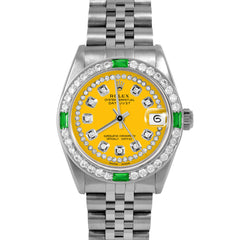 Rolex Datejust 31mm | 6827-SS-YLW-STRD-4EMD-JBL