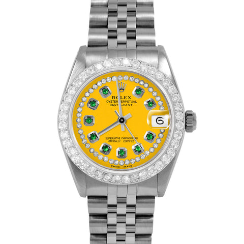 Rolex Datejust 31mm | 6827-SS-YLW-STRE-2CT-JBL