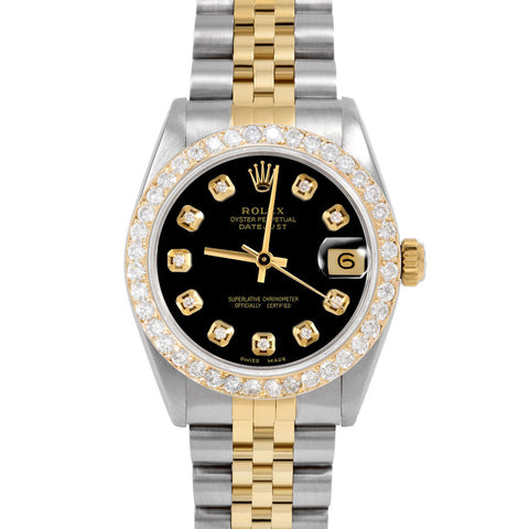 Rolex Datejust 31mm | 6827-TT-BLK-DIA-AM-2CT-JBL