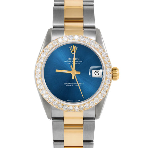 Rolex Datejust 31mm | 6827-TT-BLU-NOHM-2CT-OYS