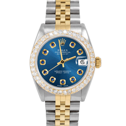 Rolex Datejust 31mm | 6827-TT-BLU-SPH-AM-2CT-JBL