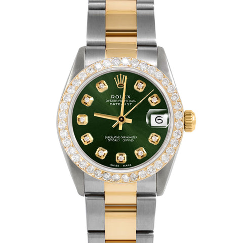 Rolex Datejust 31mm | 6827-TT-GRN-DIA-AM-2CT-OYS