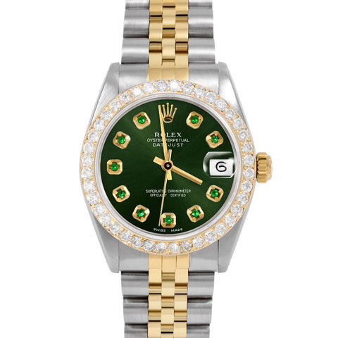 Rolex Datejust 31mm | 6827-TT-GRN-EMD-AM-2CT-JBL