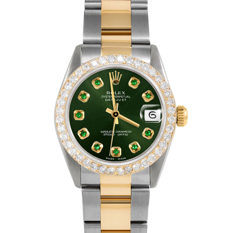 Rolex Datejust 31mm | 6827-TT-GRN-EMD-AM-2CT-OYS