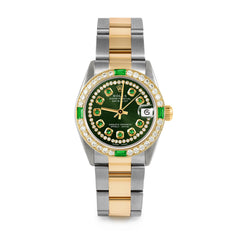 Rolex Datejust 31mm | 6827-TT-GRN-STRE-4EMD-OYS