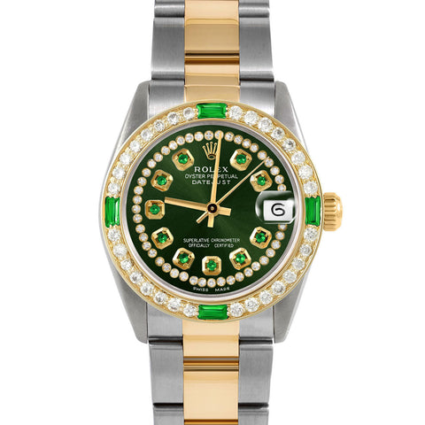 Rolex Datejust 31mm | 6827-TT-GRN-STRE-4EMD-OYS