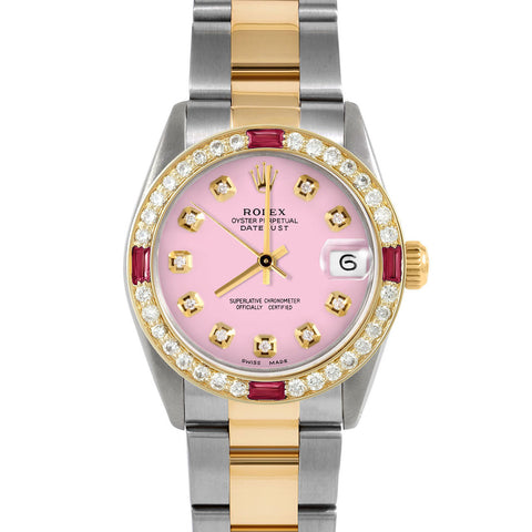 Rolex Datejust 31mm | 6827-TT-PNK-DIA-AM-4RBY-OYS
