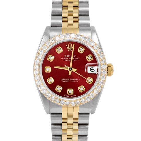 Rolex Datejust 31mm | 6827-TT-RED-DIA-AM-2CT-JBL