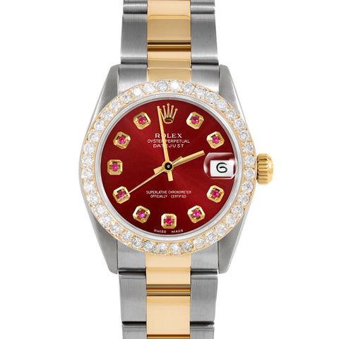 Rolex Datejust 31mm | 6827-TT-RED-RBY-AM-2CT-OYS